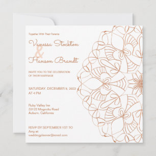 Elegant Brass Mandala Hochzeit Einladung