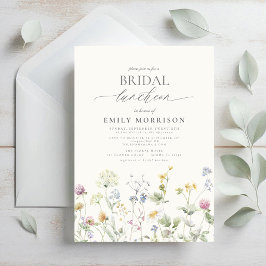 Elegant Bridal Luncheon Wildblume Einladung