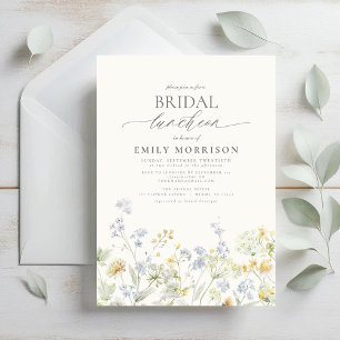 Elegant Bridal Luncheon Wildblume Einladung