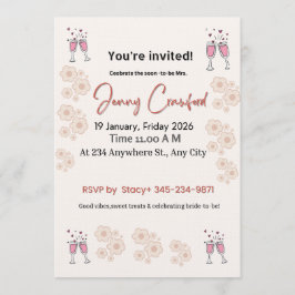 Elegant Bridal Shower Invitation | Printable & Cus Einladung