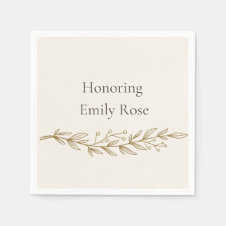 Elegant Bridal Shower Party Napkins Serviette