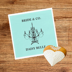 Elegant Bride & Co. Brautparty Türkis Serviette