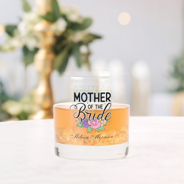 Elegant Bride Mother Name Wedding Whiskyglas (Insitu (Hochzeit))