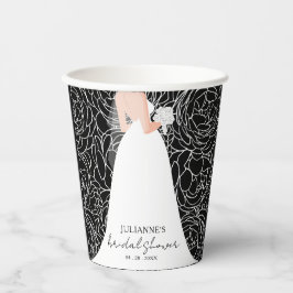 Elegant Bride on Black Pappbecher