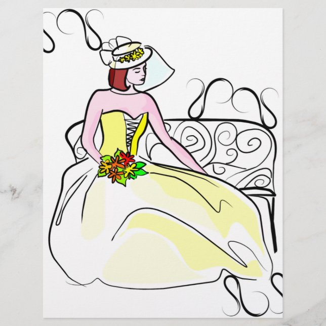 Elegant Bride Scrapbook Paper (Vorderseite)