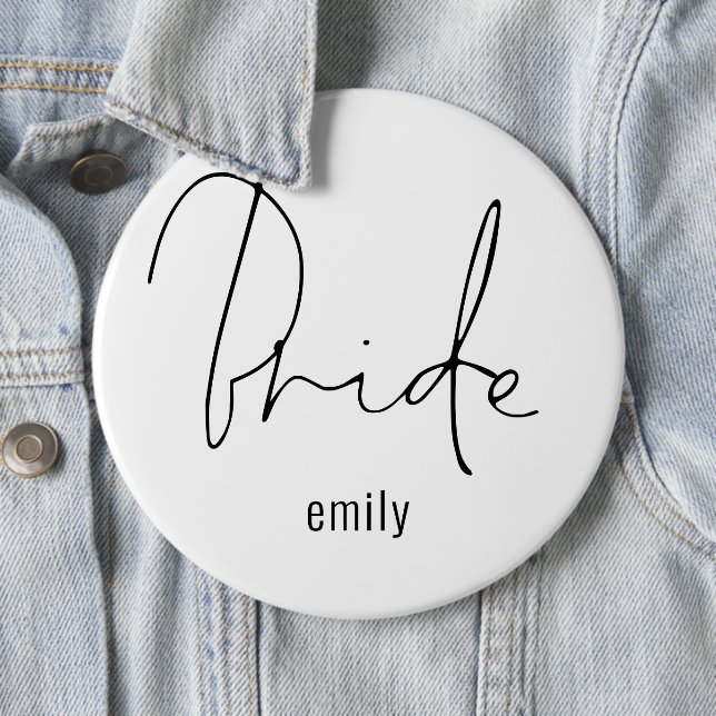 Elegant Bride Script Name Button (Beispiel)