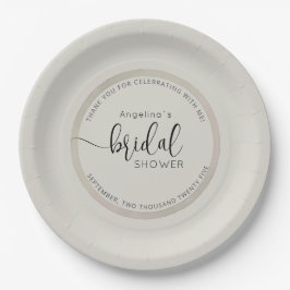 Elegant Bride Shower Paper Plates Pappteller