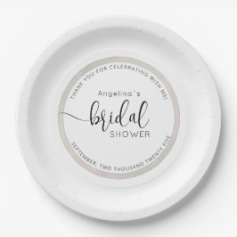 Elegant Bride Shower Paper Plates Pappteller