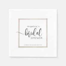 Elegant Bride Shower Party Napkins Serviette