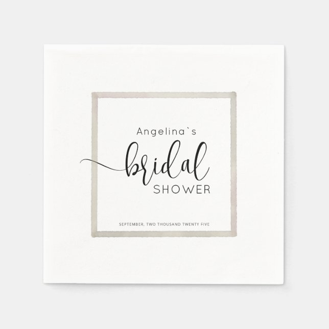 Elegant Bride Shower Party Napkins Serviette (Vorderseite)