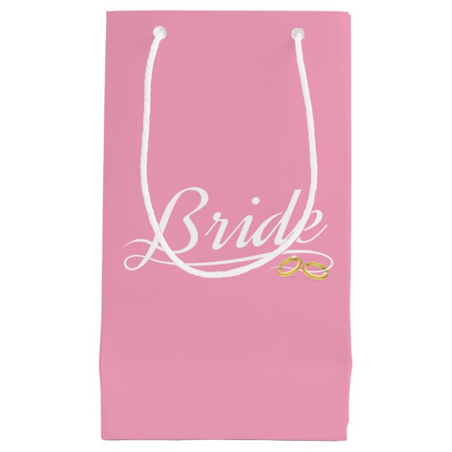 Elegant Bride Wedding Calligraphy | Geschenktasche Kleine Geschenktüte (Vorderseite)