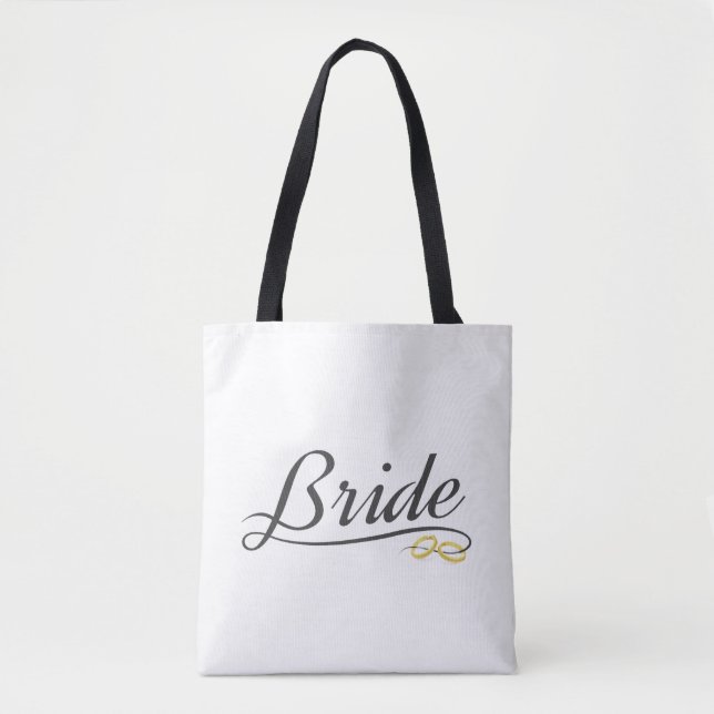 Elegant Bride Wedding Calligraphy | Tasche (Vorderseite)