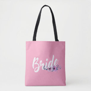 Elegant Bride Wedding Calligraphy Tasche