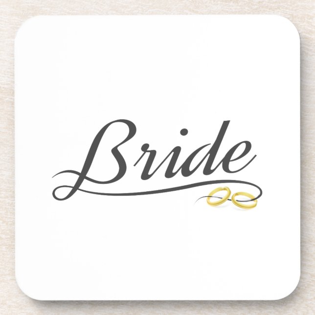 Elegant Bride Wedding Calligraphy | UNTERSETZER (Vorderseite)