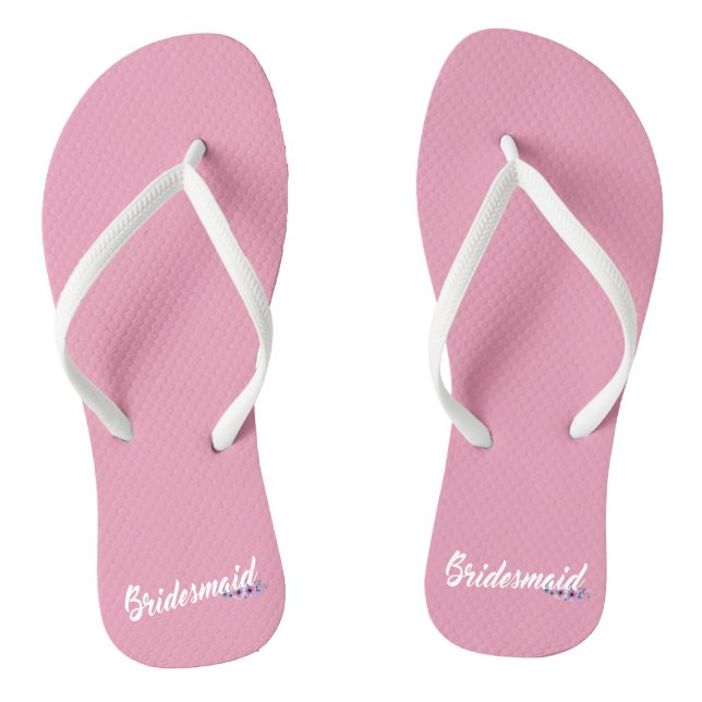 Elegant Bridesmaid Hochzeitkalligrafie Flip Flops (Fußbett)