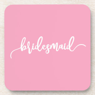 Elegant Bridesmaid Wedding Calligraphy   UNTERSETZ Getränkeuntersetzer