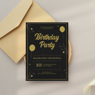 Elegant Brithday Einladung