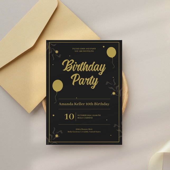 Elegant Brithday Einladung (Von Creator hochgeladen)