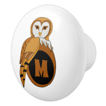 Elegant British Barn Owl Monogram