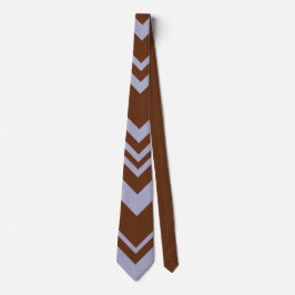 Elegant brown &blue chevron pattern Neck Tie Krawatte