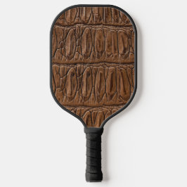 Elegant Brown Crocodile Pickleball Schläger