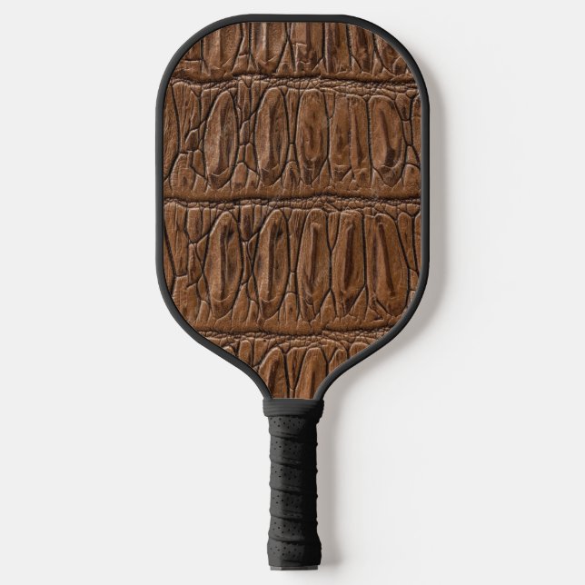 Elegant Brown Crocodile Pickleball Schläger (Vorderseite)