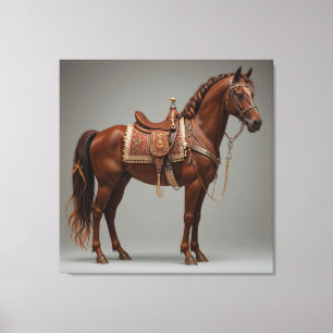 Elegant Brown Horse Leinwanddruck