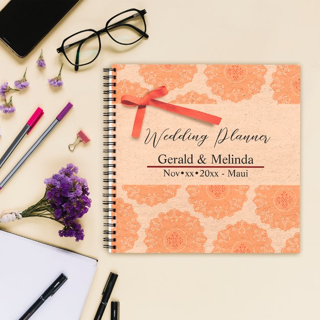 Elegant Brown Mandala Wedding Planner Notizbuch (Von Creator hochgeladen)