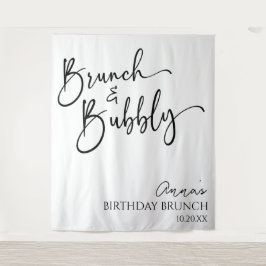 Elegant Brunch and Bubbly Birthday Brunch Party Wandteppich