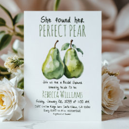 Elegant Brunch Greenery Perfect Pear Brautparty Einladung