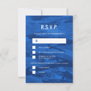 Elegant Brush Strokes & Star von David Bar Mitzvah RSVP Karte