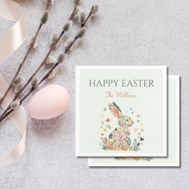 Elegant Bunny Spring Brunch Serviette