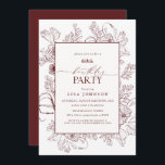Elegant Burgund 60. Geburtstag Blumenstrauß Kunst Einladung<br><div class="desc">Die elegante Burgunder 60. Geburtstagsflorale Kunsteinladung - der perfekte Weg, um Ihren besondere Anlass zu stimulieren. Mit einem auffallenden bordeauxfarbenen Blumendesign, das die Aufmerksamkeit zeichne, strahlt diese Einladung Eleganz aus allen Blickwinkeln aus. Und mit einem modernen, handgeschriebenen Kalligraphie-Stil werden Ihre personalisierten Geburtstagsdetails wirklich glänzen. Zusätzlich dreh einfach die Karte auf,...</div>