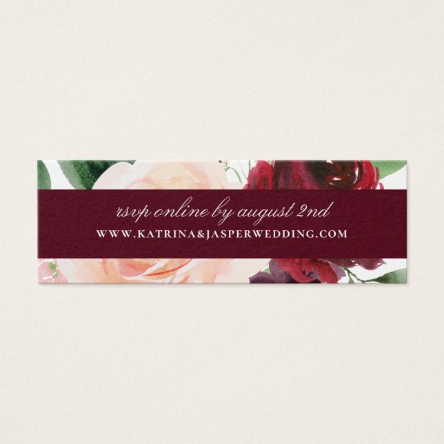 Elegant Burgund Floral Wedding Website UAWG (Vorderseite)