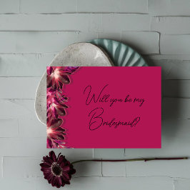 Elegant Burgund sein Vorschlag für eine Bridesmaid Einladung