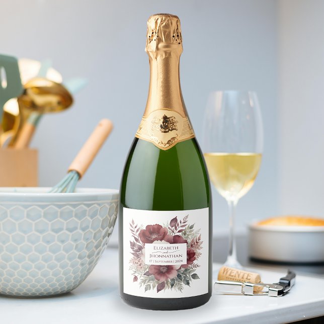 Elegant Burgund Wasserfarbenhochzeiten (Von Creator hochgeladen)