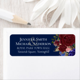 Elegant Burgundy Blue Floral Wedding Budget