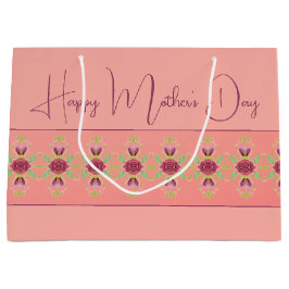 Elegant Burgundy Floral Große Geschenktüte