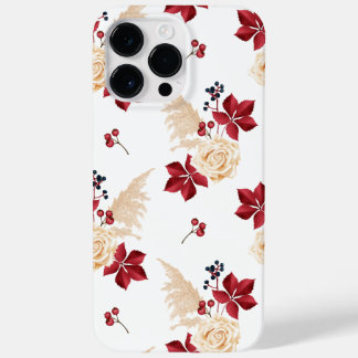 Elegant Burgundy Floral Herbst iPhone Case