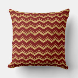 Elegant Burgundy & Gold Christmas Pillow – Luxury  Kissen