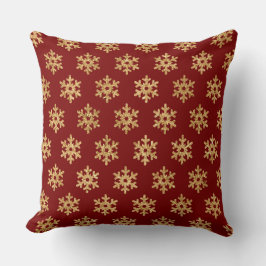 Elegant Burgundy & Gold Christmas Pillow – Luxury  Kissen