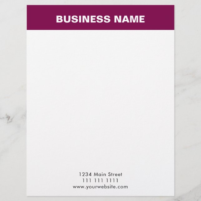 Elegant Burgundy Gold Luxury Business letterhead Briefbogen (Vorderseite)