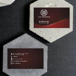 Elegant Burgundy | Goldstaub | Firmenlogo Visitenkarte