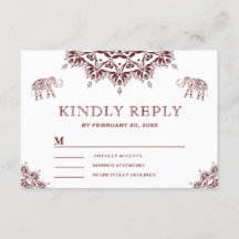 Elegant Burgundy Henna Indian UAWG