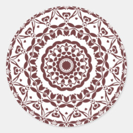 Elegant Burgundy Henna Mandala Umschlag Aufkleber