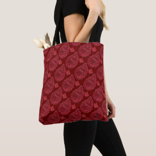 Elegant Burgundy Paisley Pattern