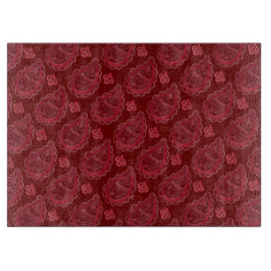 Elegant Burgundy Paisley Pattern Schneidebrett
