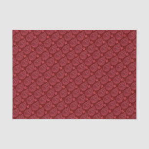 Elegant Burgundy Paisley Pattern Seidenpapier