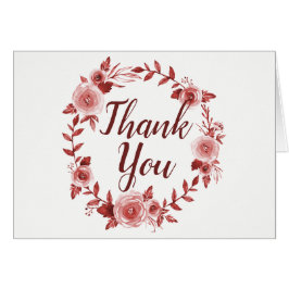 Elegant Burgundy Rose Wreath Wedding Vielen Dank