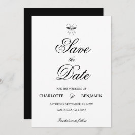 Elegant Burgundy Script Cream Ivory Bow Wedding Save The Date